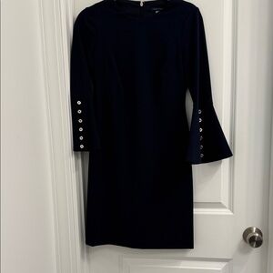 Tommy Hilfiger Dark Blue Dress with Flared Sleeves